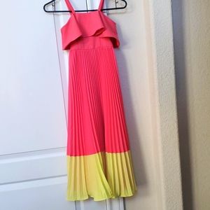 Girls Size 7 Dress. Straps have been gently tacked up but tacking easily removed